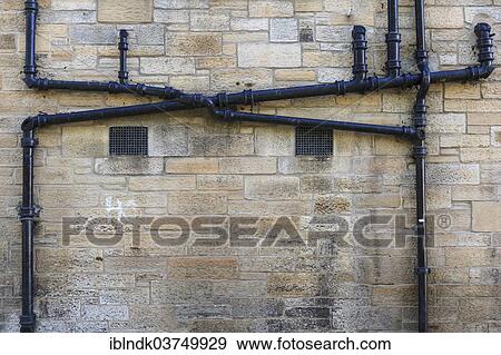 "Pipes on a house wall, Edinburgh, Scotland, United Kingdom, Europe" View Large Photo Image Stock Photo - "Pipes on a house wall, Edinburgh, Scotland, United Kingdom, Europe". Fotosearch