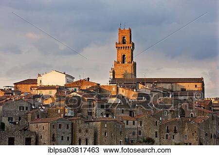 "Pitigliano with the tower of the Santi Pietro e Paolo Cathedral in the evening light, Pitigliano, Maremma, Province of Grosseto, Tuscany, Italy, Europe" View Large Photo Image Stock Image - "Pitigliano with the tower of the Santi Pietro e Paolo Cathedral in the evening light, Pitigliano, Maremma, Province of Grosseto, Tuscany, Italy, Europe". Fotosearch