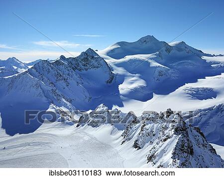 "Pitztal Glacier ski area, panorama from the mountain station of Hinterer Brunnenkogel Mountain, 3440m, view towards Wildspitze Mountain, Mittelbergferner Mountain, Pitz Valley, Tyrol, Austria, Europe" View Large Photo Image Stock Image - "Pitztal Glacier ski area, panorama from the mountain station of Hinterer Brunnenkogel Mountain, 3440m, view towards Wildspitze Mountain, Mittelbergferner Mountain, Pitz Valley, Tyrol, Austria, Europe". Fotosearch