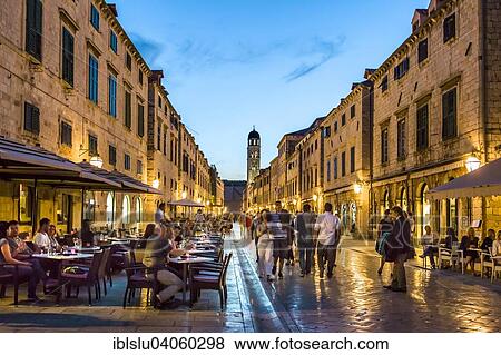 "Placa or Stradun and the Redeemer Church, at dusk, historic centre, Dubrovnik, Adriatic, Dalmatia, Croatia, Europe" View Large Photo Image Stock Photo - "Placa or Stradun and the Redeemer Church, at dusk, historic centre, Dubrovnik, Adriatic, Dalmatia, Croatia, Europe". Fotosearch