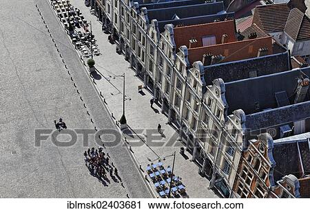 "Place des Heros square in Arras, view from the tower of the Town Hall, Via Francigena, Pas-de-Calais department, North Pas-de-Calais region, France, Europe" View Large Photo Image Stock Image - "Place des Heros square in Arras, view from the tower of the Town Hall, Via Francigena, Pas-de-Calais department, North Pas-de-Calais region, France, Europe". Fotosearch