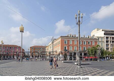 Stock Photograph - "Place Massena, Nice, Alpes-Maritimes, Provence-Alpes-Cote d'Azur, France, Europe". Fotosearch