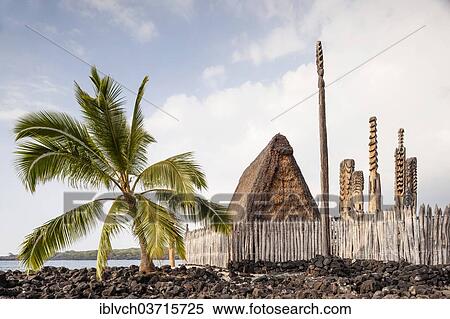 "Place of worship, Pu'uhonua o Honaunau National Historical Park, Big Island, Hawaii, USA" View Large Photo Image Stock Photography - "Place of worship, Pu'uhonua o Honaunau National Historical Park, Big Island, Hawaii, USA". Fotosearch