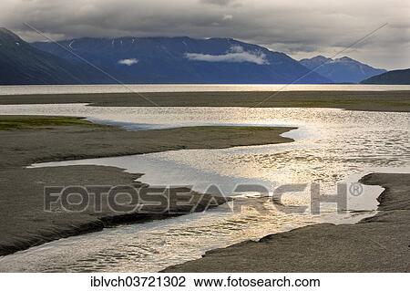 "Placer River flowing into Turnagain Arm, Portage, Chugach State Park, Alaska, USA" View Large Photo Image Stock Image - "Placer River flowing into Turnagain Arm, Portage, Chugach State Park, Alaska, USA". Fotosearch