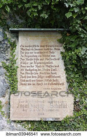 "Plaque for Joseph Victor von Scheffel, Brunnwinkl, St. Gilgen am Wolfgangsee, St. Gilgen, Salzkammergut, Salzburg State, Austria, Europe" View Large Photo Image Stock Image - "Plaque for Joseph Victor von Scheffel, Brunnwinkl, St. Gilgen am Wolfgangsee, St. Gilgen, Salzkammergut, Salzburg State, Austria, Europe". Fotosearch