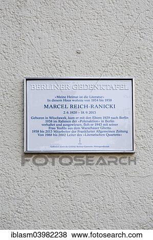 "Plaque for Marcel Reich Ranicki, Berlin, Germany, Europe" View Large Photo Image Stock Photo - "Plaque for Marcel Reich Ranicki, Berlin, Germany, Europe". Fotosearch