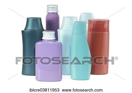 Stock Image - "Plastic bottles, cosmetic products". Fotosearch