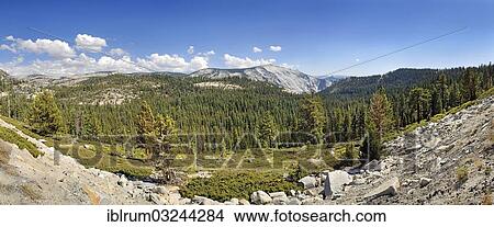 Picture - "Plateau at Tioga Pass, Tioga Pass, Yosemite National Park, California, United States, North America". Fotosearch