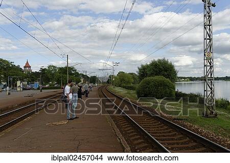 Picture - "Platform, Majori railway station, Jurmala, Latvia, Baltic states, Europe". Fotosearch