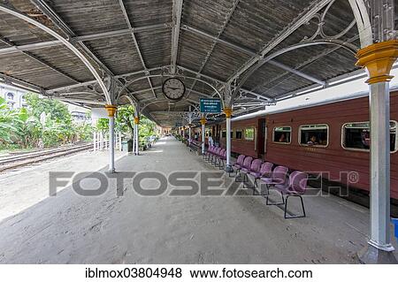 "Platform of the railway station in the village of Deiyannewela, Central Province, Sri Lanka, Asia" View Large Photo Image Stock Photo - "Platform of the railway station in the village of Deiyannewela, Central Province, Sri Lanka, Asia". Fotosearch
