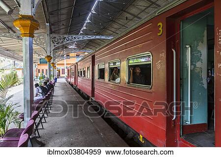 "Platform of the railway station in the village of Deiyannewela, Central Province, Sri Lanka, Asia" View Large Photo Image Stock Photo - "Platform of the railway station in the village of Deiyannewela, Central Province, Sri Lanka, Asia". Fotosearch