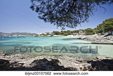 "Platja S'Arenal beach, Portocolom, Mallorca, Majorca, Balearic Islands, Spain, Europe" View Large Photo Image Stock Image - "Platja S'Arenal beach, Portocolom, Mallorca, Majorca, Balearic Islands, Spain, Europe". Fotosearch