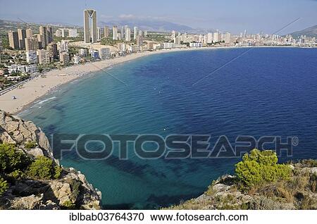 Playa De Poniente Beach Benidorm Province Of Alicante