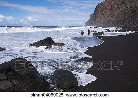 Stock Photography - "Playa del Ingles, Valle Gran Rey, La Gomera, Canary Islands, Spain, Europe". Fotosearch