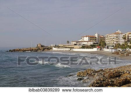 "Playa El Salon, beach, Nerja, Malaga Province, Costa del Sol, Andalusia, Spain, Europe" View Large Photo Image Stock Photo - "Playa El Salon, beach, Nerja, Malaga Province, Costa del Sol, Andalusia, Spain, Europe". Fotosearch