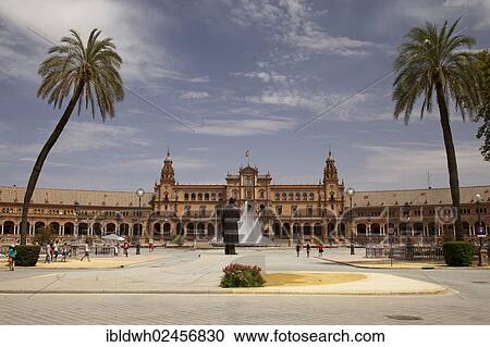 Stock Image - "Plaza de Espana, Seville, Andalusia, Spain, Europe". Fotosearch