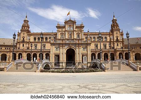 "Plaza de Espana, Seville, Andalusia, Spain, Europe" View Large Photo Image Stock Image - "Plaza de Espana, Seville, Andalusia, Spain, Europe". Fotosearch