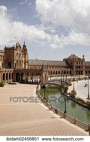 Stock Image - "Plaza de Espana, Seville, Andalusia, Spain, Europe". Fotosearch