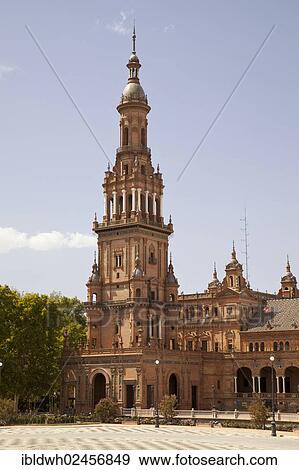 "Plaza de Espana, Seville, Andalusia, Spain, Europe" View Large Photo Image Stock Photo - "Plaza de Espana, Seville, Andalusia, Spain, Europe". Fotosearch