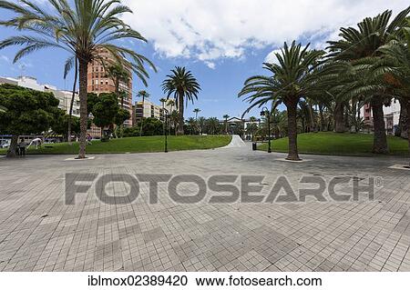 Stock Image - "Plaza de la Feria square, Las Palmas, Gran Canaria, Canary Islands, Spain, Europe, PublicGround, Europe". Fotosearch