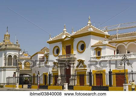 "Plaza de Toros de la Real Maestranza de Caballeria de Sevilla, bullfighting ring, Paseo de Cristobal Colon, El Arenal, Seville, Andalusia, Spain, Europe" View Large Photo Image Stock Photo - "Plaza de Toros de la Real Maestranza de Caballeria de Sevilla, bullfighting ring, Paseo de Cristobal Colon, El Arenal, Seville, Andalusia, Spain, Europe". Fotosearch
