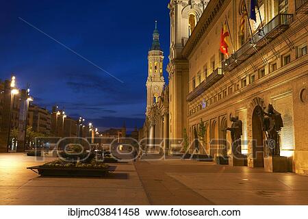 "Plaza del Pilar square, Basilica del Pilar, Zaragoza, Aragon, Spain, Europe" View Large Photo Image Stock Photo - "Plaza del Pilar square, Basilica del Pilar, Zaragoza, Aragon, Spain, Europe". Fotosearch