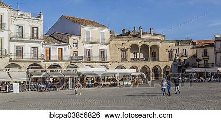 Stock Photograph - "Plaza Mayor, main square of Trujillo, Spain, Europe". Fotosearch