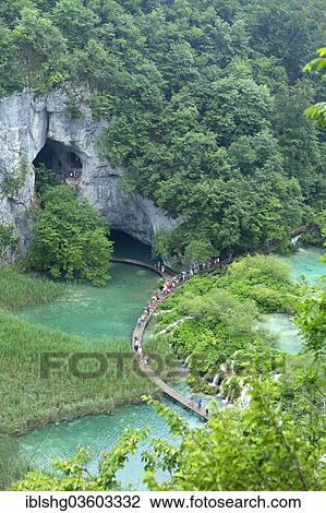 Stock Image - "Plitvice Lakes, Plitvice Lakes National Park, Croatia, Europe". Fotosearch