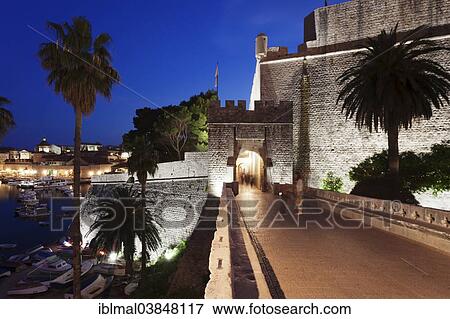 "Ploce Gate and the Revelin Fortress at dusk, Dubrovnik, Dalmatia, Croatia, Europe" View Large Photo Image Stock Photo - "Ploce Gate and the Revelin Fortress at dusk, Dubrovnik, Dalmatia, Croatia, Europe". Fotosearch