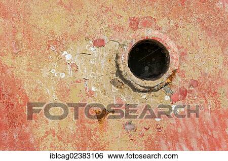 "Plughole, paint coming off in flakes" View Large Photo Image Stock Photograph - "Plughole, paint coming off in flakes". Fotosearch