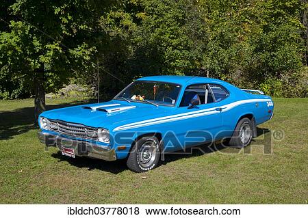 "Plymouth Duster 340 from 1973, Roxton Pond, Quebec, Canada, North America" View Large Photo Image Stock Photo - "Plymouth Duster 340 from 1973, Roxton Pond, Quebec, Canada, North America". Fotosearch