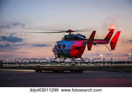 "Police helicopter type BK 117 taking off for an operational flight, Police Flying Squadron NRW, North Rhine-Westphalia, Germany, Europe" View Large Photo Image Stock Photo - "Police helicopter type BK 117 taking off for an operational flight, Police Flying Squadron NRW, North Rhine-Westphalia, Germany, Europe". Fotosearch