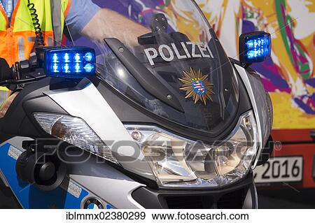 "Police motorcycle, Germany, Europe" View Large Photo Image Stock Photo - "Police motorcycle, Germany, Europe". Fotosearch