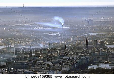 Stock Photography - "Pollution, Hamburg, Hamburg, Hamburg, Germany, Europe". Fotosearch