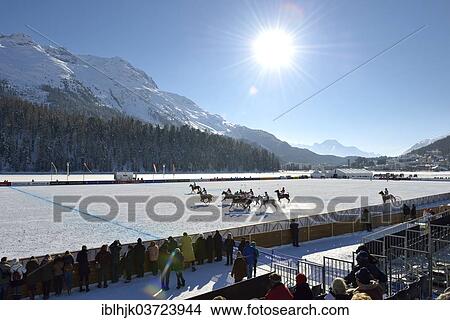 "Polo tournament, 28th St. Moritz Polo World Cup on Snow on the frozen Lake St. Moritz, St. Moritz, Engadin, Graubunden, Switzerland, Europe" View Large Photo Image Picture - "Polo tournament, 28th St. Moritz Polo World Cup on Snow on the frozen Lake St. Moritz, St. Moritz, Engadin, Graubunden, Switzerland, Europe". Fotosearch