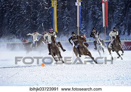 "Polo tournament, 28th St. Moritz Polo World Cup on Snow on the frozen Lake St. Moritz, St. Moritz, Engadin, Graubunden, Switzerland, Europe" View Large Photo Image Stock Image - "Polo tournament, 28th St. Moritz Polo World Cup on Snow on the frozen Lake St. Moritz, St. Moritz, Engadin, Graubunden, Switzerland, Europe". Fotosearch