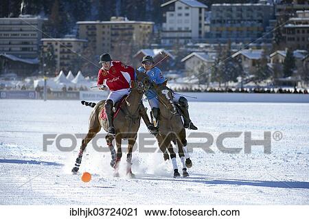 "Polo tournament, 28th St. Moritz Polo World Cup on Snow on the frozen Lake St. Moritz, Engadin, Graubunden, Switzerland, Europe" View Large Photo Image Stock Image - "Polo tournament, 28th St. Moritz Polo World Cup on Snow on the frozen Lake St. Moritz, Engadin, Graubunden, Switzerland, Europe". Fotosearch