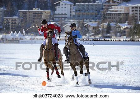 "Polo tournament, 28th St. Moritz Polo World Cup on Snow on the frozen Lake St. Moritz, Engadin, Graubunden, Switzerland, Europe" View Large Photo Image Stock Image - "Polo tournament, 28th St. Moritz Polo World Cup on Snow on the frozen Lake St. Moritz, Engadin, Graubunden, Switzerland, Europe". Fotosearch