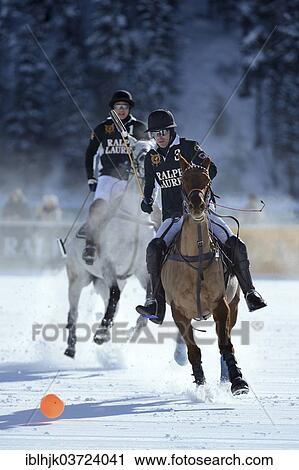 "Polo tournament, 28th St. Moritz Polo World Cup on Snow on the frozen Lake St. Moritz, Engadin, Graubunden, Switzerland, Europe" View Large Photo Image Stock Image - "Polo tournament, 28th St. Moritz Polo World Cup on Snow on the frozen Lake St. Moritz, Engadin, Graubunden, Switzerland, Europe". Fotosearch