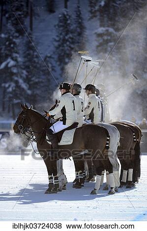 "Polo tournament, 28th St. Moritz Polo World Cup on Snow on the frozen Lake St. Moritz, St. Moritz, Engadin, Graubunden, Switzerland, Europe" View Large Photo Image Stock Photo - "Polo tournament, 28th St. Moritz Polo World Cup on Snow on the frozen Lake St. Moritz, St. Moritz, Engadin, Graubunden, Switzerland, Europe". Fotosearch