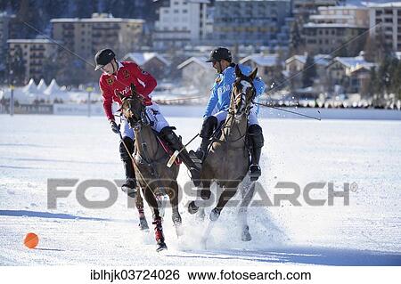"Polo tournament, 28th St. Moritz Polo World Cup on Snow on the frozen Lake St. Moritz, Engadin, Graubunden, Switzerland, Europe" View Large Photo Image Stock Photograph - "Polo tournament, 28th St. Moritz Polo World Cup on Snow on the frozen Lake St. Moritz, Engadin, Graubunden, Switzerland, Europe". Fotosearch