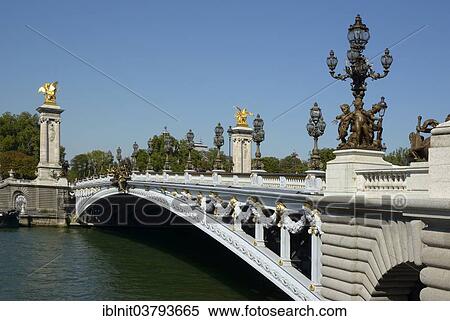 Stock Photography - "Pont Alexandre III, Paris, Ile-de-France, France, Europe". Fotosearch