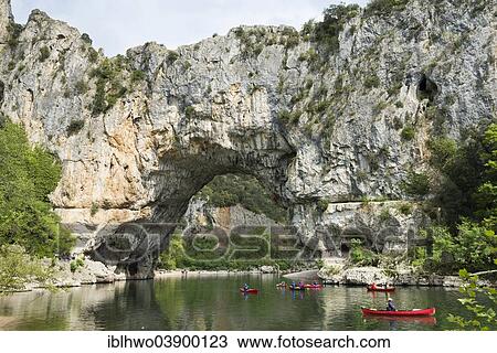 "Pont d'Arc, natural rock arch over the Ardeche River, Ardeche Gorges, Gorges de l'Ardeche, Vallon-Pont d'Arc, Rhone-Alpes, France, Europe" View Large Photo Image Stock Image - "Pont d'Arc, natural rock arch over the Ardeche River, Ardeche Gorges, Gorges de l'Ardeche, Vallon-Pont d'Arc, Rhone-Alpes, France, Europe". Fotosearch