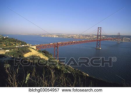 "Ponte 25 de Abril, 25th of April Bridge, Tagus or Tejo River, Lisbon, Lisbon District, Portugal, Europe" View Large Photo Image Stock Photo - "Ponte 25 de Abril, 25th of April Bridge, Tagus or Tejo River, Lisbon, Lisbon District, Portugal, Europe". Fotosearch
