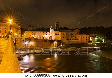 "Ponte Cestius connecting Trastevere with the Tiber island, Isola Tiberina, Tiber River, at night, Rome, Lazio, Italy, Europe" View Large Photo Image Stock Photo - "Ponte Cestius connecting Trastevere with the Tiber island, Isola Tiberina, Tiber River, at night, Rome, Lazio, Italy, Europe". Fotosearch