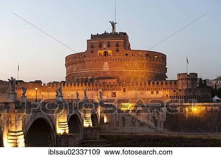 "Ponte Sant'Angelo bridge and Castel Sant'Angelo castle in the evening light, Rome, Lazio, Italy, Southern Europe, Europe" View Large Photo Image Stock Photo - "Ponte Sant'Angelo bridge and Castel Sant'Angelo castle in the evening light, Rome, Lazio, Italy, Southern Europe, Europe". Fotosearch