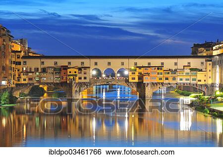 "Ponte Vecchio at dusk, Florence, Tuscany, Italy, Europe" View Large Photo Image Stock Photograph - "Ponte Vecchio at dusk, Florence, Tuscany, Italy, Europe". Fotosearch