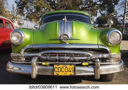 Stock Image - "Pontiac, classic car, Havana, Cuba, North America". Fotosearch