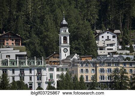 "Pontresina with the church of San Niculo, Pontresina, Canton of Graubunden, Switzerland, Europe" View Large Photo Image Stock Photo - "Pontresina with the church of San Niculo, Pontresina, Canton of Graubunden, Switzerland, Europe". Fotosearch