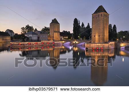 "Ponts Couverts bridge with towers over the River Ill, UNESCO World Heritage Site, historic centre or Grand Ile, Strasbourg, Departement Bas-Rhin, Alsace, France, Europe" View Large Photo Image Stock Image - "Ponts Couverts bridge with towers over the River Ill, UNESCO World Heritage Site, historic centre or Grand Ile, Strasbourg, Departement Bas-Rhin, Alsace, France, Europe". Fotosearch